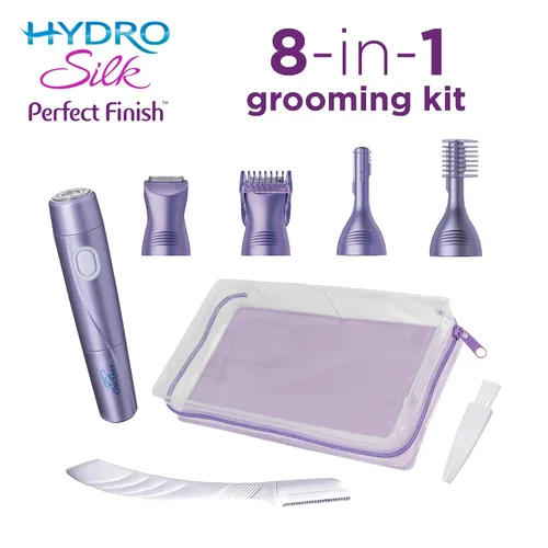 Miniatura 2 de Schick Hydro Silk Recortadora de acabado perfecto, kit de aseo 8 en 1 para mujer