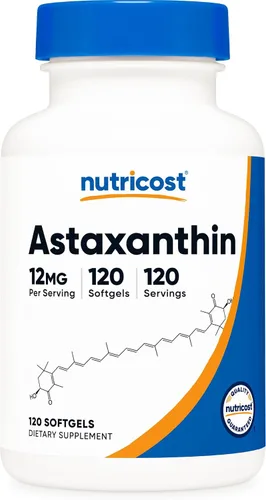 Miniatura 8 de Nutricost Astaxantina 12 mg, 30 cápsulas blandas, sin OMG y sin gluten