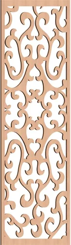 Miniatura 147 de Smithfield Paneles de pared decorativos de madera con calado, 13 3/8 pulgadas de ancho x 34 3/8 pulgadas de alto x 3/8 de alto, roble rojo rojo