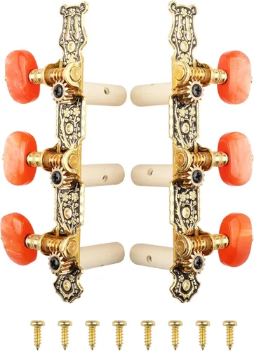 Miniatura 15 de Mr.Power Afinadores de guitarra, cabezales de máquina de 3+3 juegos de teclas de afinación, clavijas de cuerda para guitarra clásica