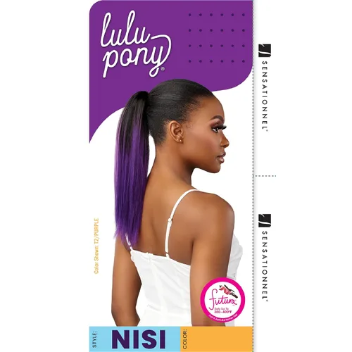 Miniatura 7 de Sensationnel Lulu - Cordón de cola de caballo - Lulupony Nisi sintético de alto calor yaki cola de caballo o hasta hacer extensión de pelo peluca