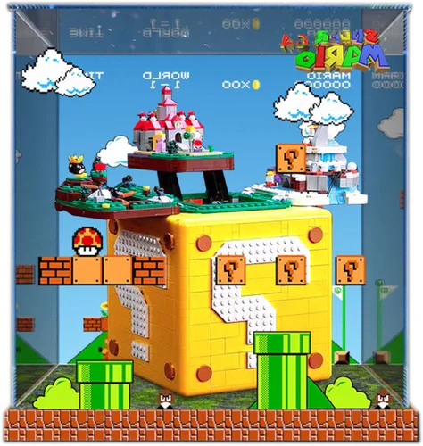 Miniatura 10 de Vitrina acrílica para Lego Super Mario 64 Question Mark Block 71395, escaparate, protege y decora modelo con almacenamiento a prueba de polvo