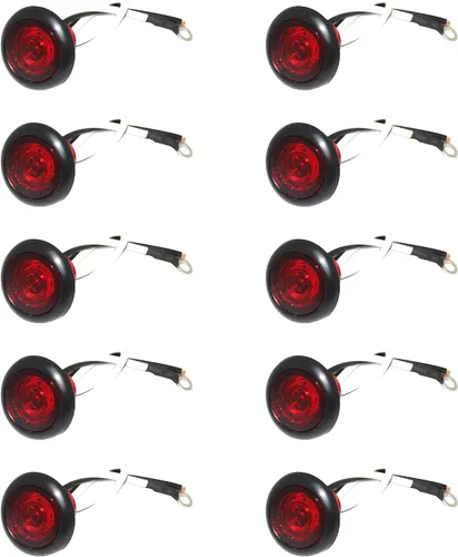 Miniatura 11 de MAXXHAUL 50570 - 10 luces LED de 3/4 pulgadas redondas de espacio libre y marcador lateral ámbar para caravanas de 12 V CC, remolques, caravanas