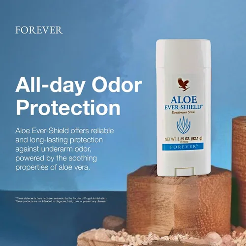 Miniatura 3 de Forever Living Aloe Ever-Shield - Desodorante sin aluminio con aloe calmante para pieles sensibles, barra de 3.25 onzas (paquete de 2)