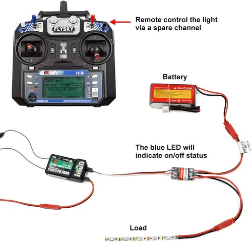 Miniatura 3 de Control remoto remoto AUX encendido/apagado interruptor electrónico relé para coche, camión, barco, luz LED Drone (8A)
