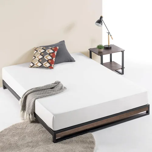 Miniatura 16 de Zinus Suzanne - Cama de plataforma de 6 pulgadas sin cabecero, Acero Madera Contrachapado, Marrón