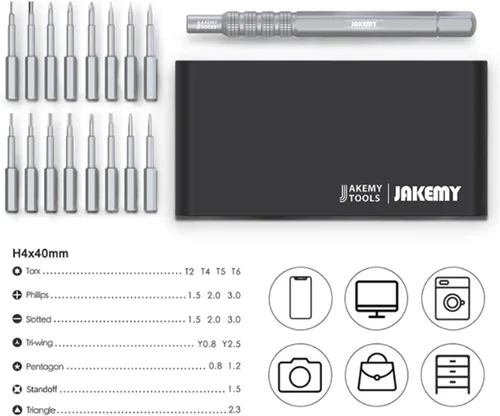 Miniatura 4 de Juego de destornilladores de precisión, destornillador pequeño 17 en 1, kit de herramientas de reparación electrónica para laptop, MacBook, iPhone