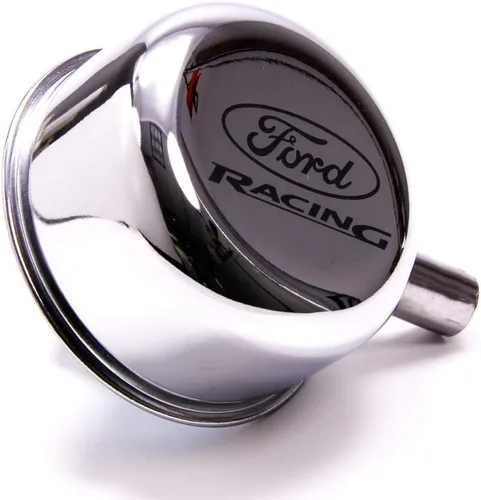 Ford Respirador, a presión, redondo, 1-1/4 de pulgada de agujero, 3/8 de pulgada de manguera de evacuación de montaje, logotipo de Ford Racing,