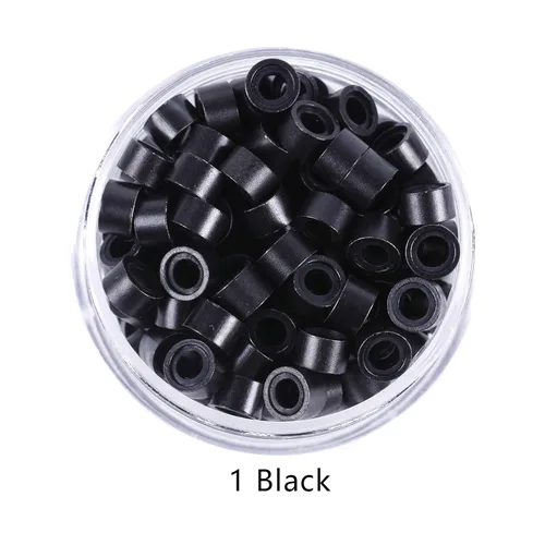 Miniatura 8 de Kit de herramientas de 200 piezas de extensiones de cabello de microanillos de silicona: alicates de pelo de tres agujeros, aguja de gancho de micro