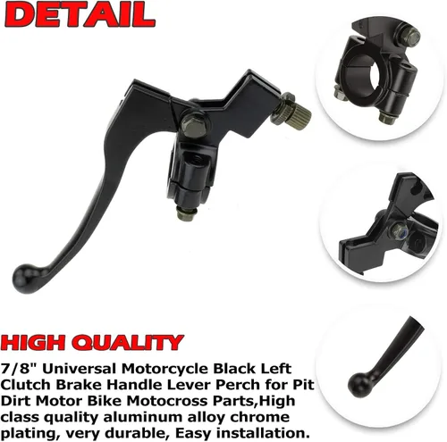 Miniatura 3 de Olym 0.866 in 7/8 "izquierda universal motocicleta embrague palanca palanca percha para CRF XR 80 100 CRF80 XR200 SSR 125cc Coolster Roketa Baja