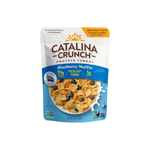 Miniatura 11 de Catalina Crunch Protein Cereal – Cereal para el desayuno con 0.35 onzas de proteína, sin azúcar añadido, sin gluten, magdalenas de arándanos, bolsa