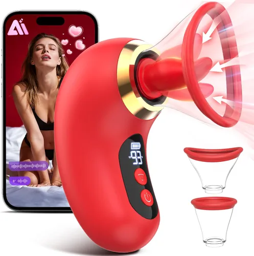 Miniatura 13 de Juguetes sexuales de rosa para mujer - Vibrador de succión de 5 en 1, juguete sexual de rosa, 3 succiones, 9 lamidos de lengua y vibración, juguetes
