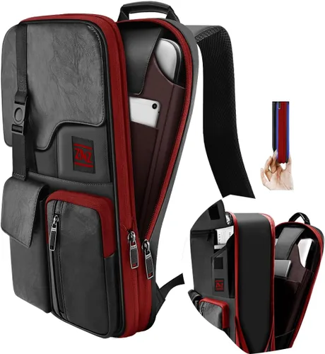 ZINZ Mochila para laptop de 15, 15.6 y 16 pulgadas, mochila expandible para computadora con múltiples bolsillos, antirrobo, mochila de viaje para