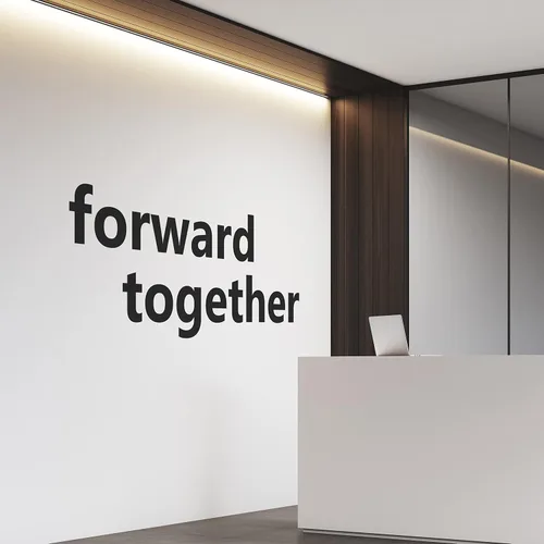 Miniatura 10 de Calcomanía motivacional e inspiradora para pared de oficina, citas de vinilo para negocios, trabajo en equipo, palabras y decir decoración positiva