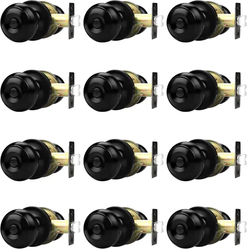 Miniatura 58 de Probrico - Perillas de puerta de negro mate, manijas de puerta con cerradura y perilla, manijas de puerta interior sin llave para baño y dormitorio