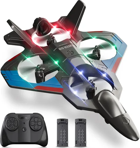 4DRC Aviones RC de Control Remoto para Niños, Aviones de Control Remoto de Espuma para Niños Adultos Principiantes, Drones Tipo Caza de Control