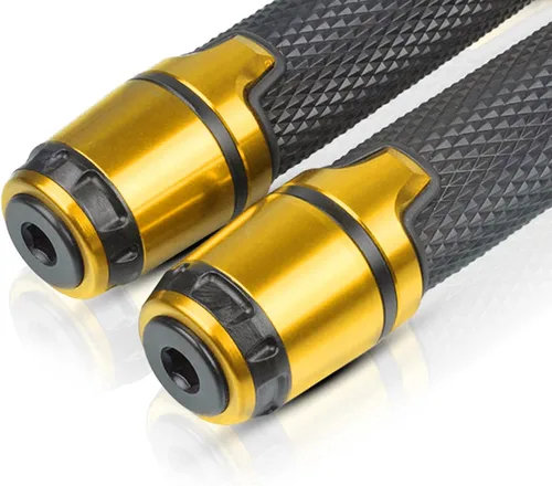 Miniatura 4 de Universal 7/8 '' 0.866 in motocicleta Powersports manillar Grips con extremos de agarre para Kawasaki ZX10R Negro