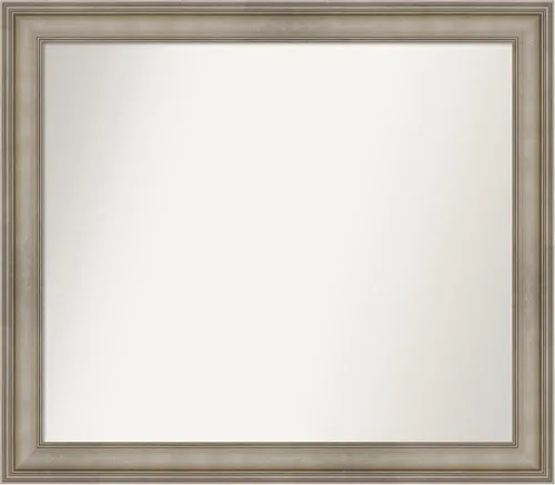 Miniatura 99 de Amanti Art Espejo de baño plateado para sobre el fregadero, 26 x 26 pulgadas, espejo cuadrado de plata antigua, marco de madera tradicional mediano