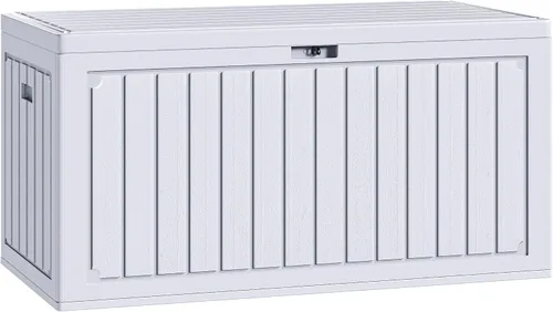 Miniatura 15 de YITAHOME Caja grande de resina de 100 galones, cajas de almacenamiento al aire libre para muebles de patio, cojines de exterior, herramientas