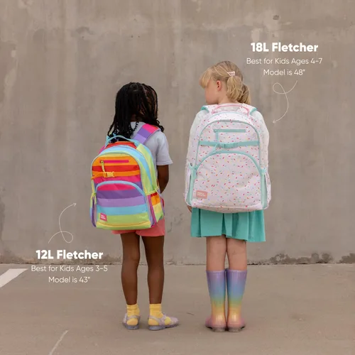 Miniatura 4 de Simple Modern Mochila para niños y niñas escolares, Disney Arcoiris princesa, 18 L