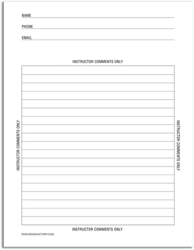 Miniatura 2 de BookFactory Cuaderno de laboratorio de química sin carbono – 50 juegos de páginas (8.5 x 11 pulgadas) (duplicador) – Páginas de cuadrícula