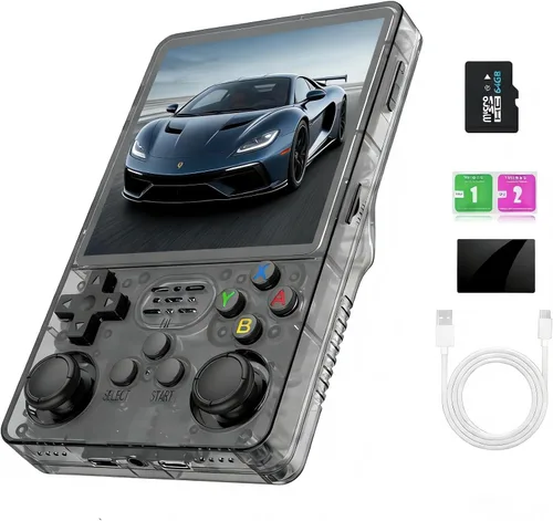 Miniatura 9 de R36plus - Consola de juegos portátil, consola de juegos retro portátil con pantalla IPS de 4.0 pulgadas, 64 GB, más de 15000 juegos preinstalados