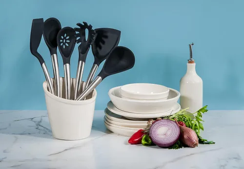 Miniatura 5 de Cuisipro Cucharón de silicona de 12.25", negro