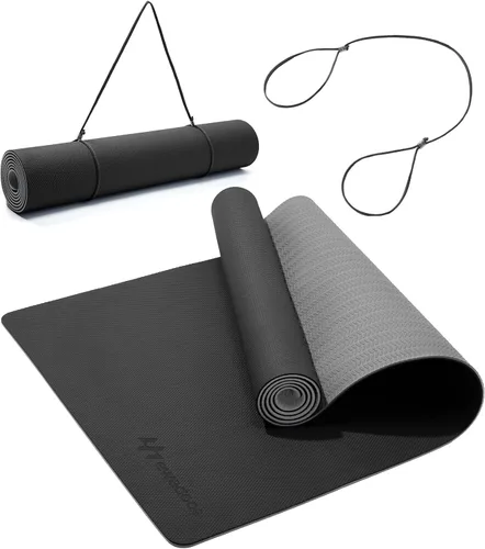 Ewedoos Tapete de yoga antideslizante de elastómero termoplástico, tapete de ejercicio ecológico para yoga, pilates y ejercicio de piso, tapete