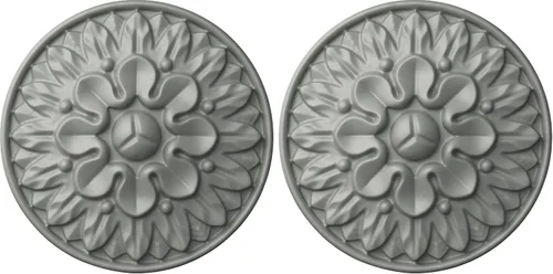 Miniatura 9 de Ekena Millwork ROS02X02ME Roseta redonda Medway, 5 1/2"OD x 1 1/8"P, imprimado