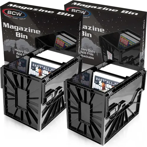 BCW Contenedores de almacenamiento de documentos y cómics para revistas, contenedor duradero para revistas, caja de almacenamiento de revistas para