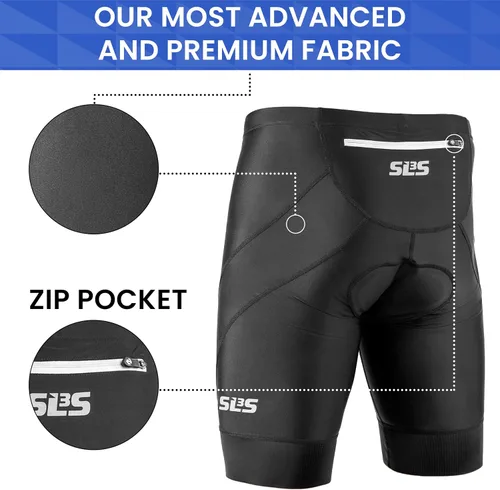 Miniatura 3 de SLS3 Pantalones cortos de triatlón para hombre, 8 pulgadas, pantalones cortos de triatlón para hombre, pantalones cortos de triatlón, FX Z