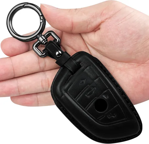 Tukellen Funda de cuero genuino para llavero BMW 230i 330i 430i 440i 530i 530e 530i 540i 740i 740i 745e 750i M2 M235i M240i M3 M340i M4 X1 X2 X3 X4
