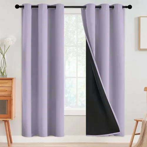 Miniatura 73 de SimpleHome - Cortinas opacas 100% para recámara, cortinas de ventana con ojales beige, con aislamiento térmico, cortinas de oscurecimiento