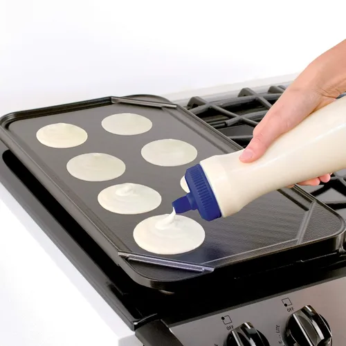 Miniatura 3 de Tovolo Flow Pen 2.0 con tapa extraíble dispensador de capacidad de 3 tazas, botella de masa fácil de apretar con válvula sin desorden para arte