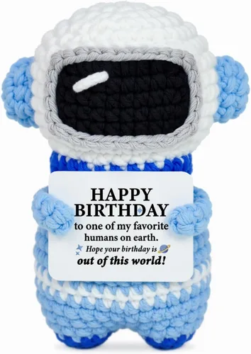 Miniatura 20 de Regalos para él, su novio, novia, To My Love hechos a mano, positivo crochet astronauta, San Valentín, aniversario, día del padre, regalos de Te amo