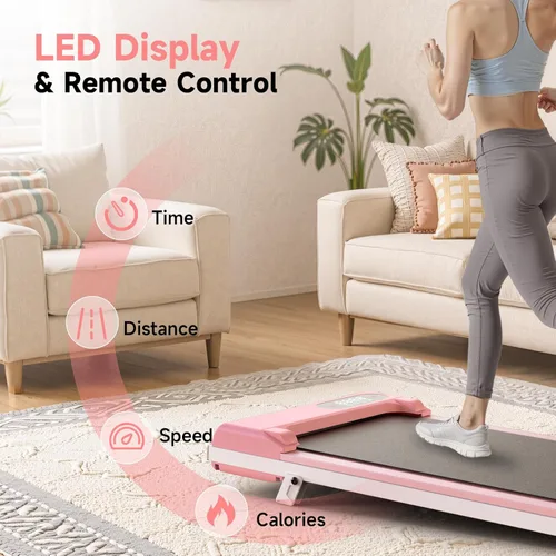 Miniatura 7 de Incline Walking Pad, 3.5HP Foldable Portable Treadmill with Handle Bars, Ultra Quiet ≤40dB Under Desk Treadmills for Home Office, 330LB Capacity