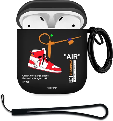 Miniatura 10 de Gedicht Compatible con fundas protectoras Apple Airpods de 2ª generación, zapatos deportivos de baloncesto y fútbol, repuesto suave de TPU