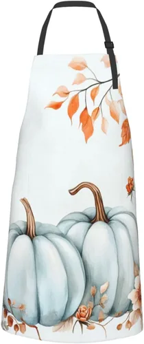 Miniatura 19 de Delantal de cocina con bolsillos, babero ajustable para hombres y mujeres, impermeable, chef, parrilla, barbacoa, dibujo Custom