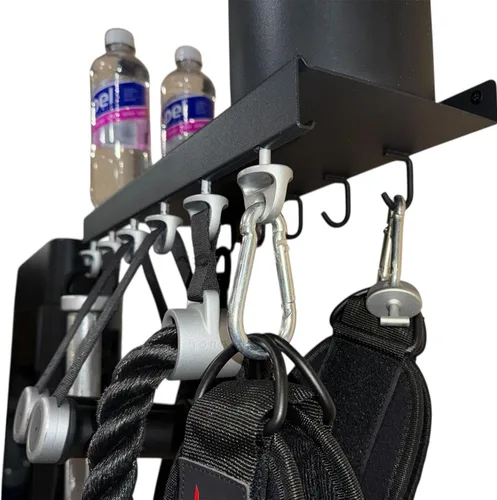 Miniatura 5 de Estante de accesorios tonal de 17" con 6 soportes de bloqueo en T y 5 ganchos
