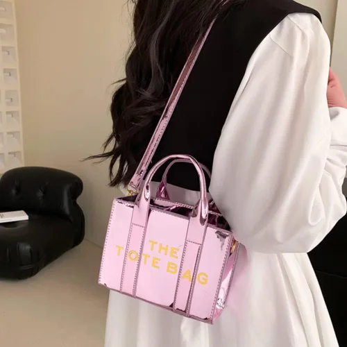 Miniatura 5 de JQWYGB The Tote Bag for Women - Lindas bolsas de mano pequeñas y brillantes de cuero cruzado