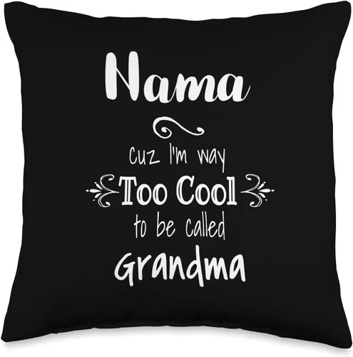 Unique Christmas Birthday Mother's Day Gifts Shop Too Cool Nama Special Grandma - Almohada de 16 x 16 pulgadas, multicolor