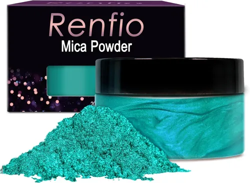Miniatura 33 de Renfio Polvo de mica, polvo de mica de 60 colores para resina epoxi natural, pigmento de color, pigmento en polvo, botellas de 0.25 onzas, pigmentos
