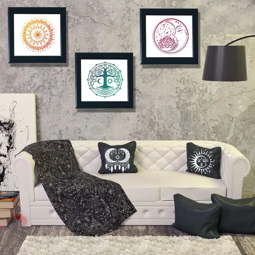 Miniatura 6 de 9 plantillas grandes de mandala de sol y luna, plantillas de pintura para manualidades, plantillas reutilizables, plantillas celestiales