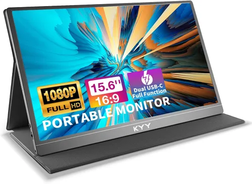 Miniatura 11 de Extensor de monitor para portátil de triple pantalla, monitor cuádruple FHD 1080P de 15.6 pulgadas, 1 conexión USB-C para 4 pantallas, aleación