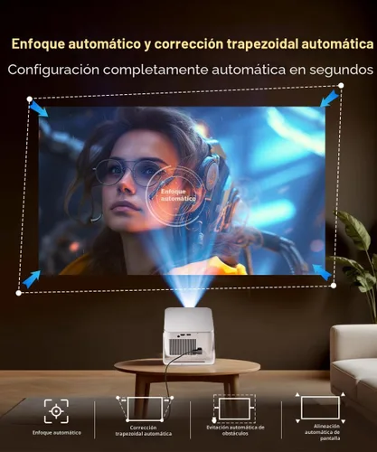 Miniatura 5 de Magcubic HY350Max - Proyector inteligente con soporte 4K 8K, mini proyector con Wifi6 y Bluetooth5.4, 600 ANSI, enfoque automático y prevención