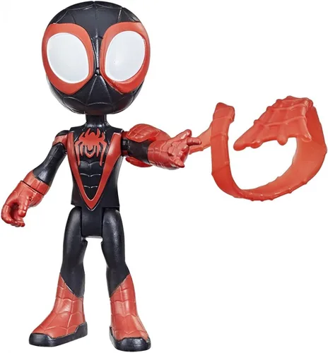 Spidey and his Amazing Friends Marvel Miles Morales Hero figura de acción, juguete de 4 pulgadas, 1 accesorio, regalos de cumpleaños para niños, a