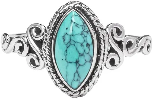 Miniatura 20 de Anillo de plata de ley 925 con piedras preciosas para mujeres y niñas, hecho a mano, anillo de promesa de piedras preciosas naturales, regalo