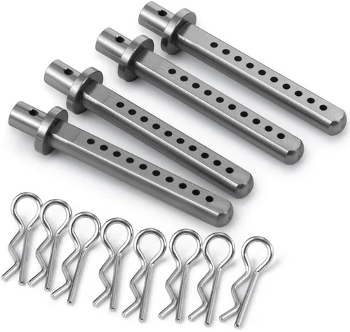 Miniatura 7 de 4 soportes de poste de cuerpo de aluminio para 1/10 RC Crawler Axial SCX10 (negro)