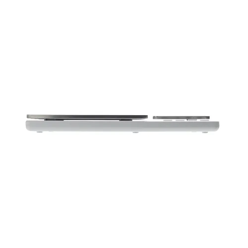 Miniatura 7 de KitchenAid KQ909 Báscula digital de cocina y alimentos de doble plataforma, capacidad de 11 libras y precisión de 16 onzas, color blanco con acero