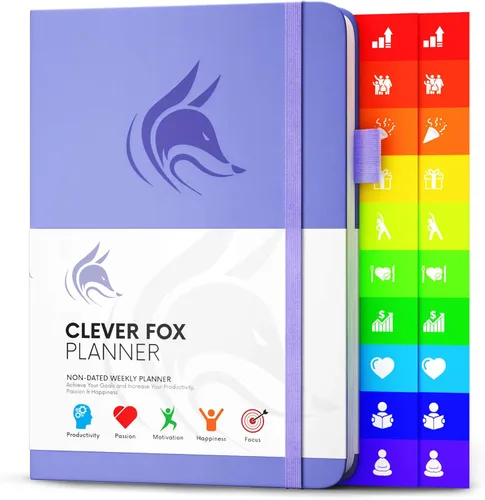 Miniatura 21 de Clever Fox Planificador – Planificador semanal y mensual sin fecha para productividad, gestión del tiempo y objetivos – Diario organizador – A5